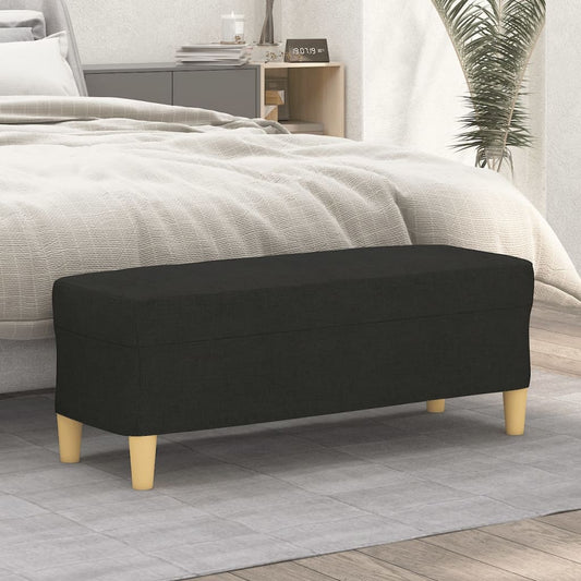 Sitzbank Schwarz 100x35x41 cm Stoff - Pazzar.ch