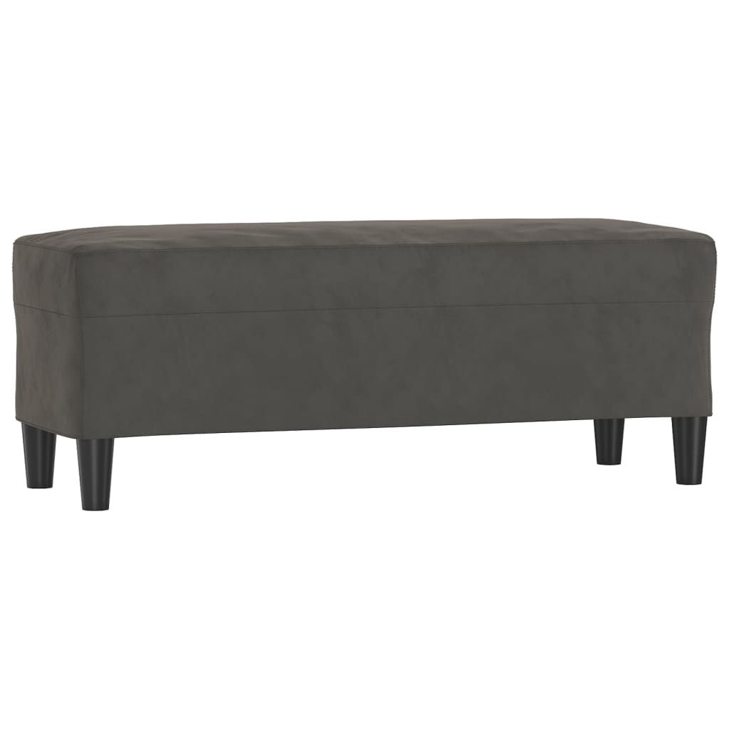 Sitzbank Dunkelgrau 100x35x41 cm Samt - Pazzar.ch