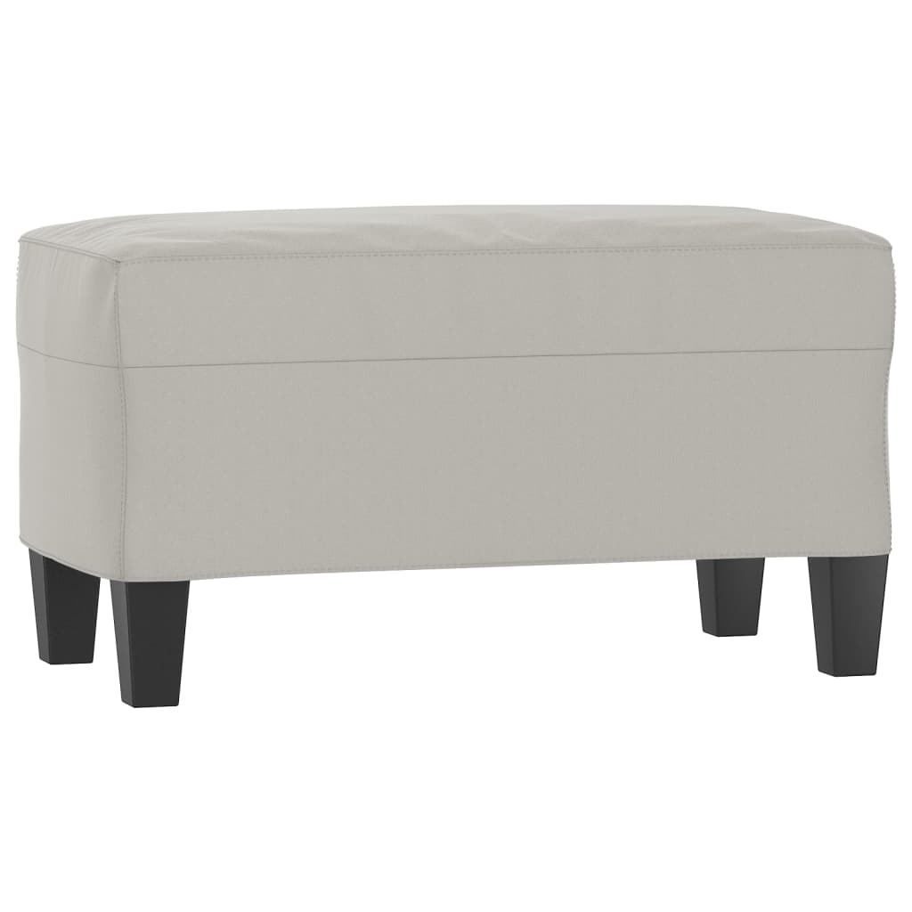 Sitzbank Hellgrau 70x35x41 cm Mikrofasergewebe - Pazzar.ch