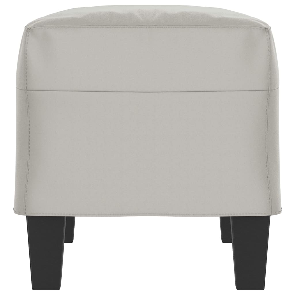 Sitzbank Hellgrau 70x35x41 cm Mikrofasergewebe - Pazzar.ch