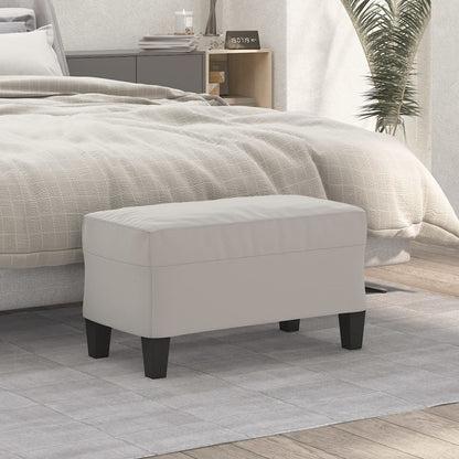 Sitzbank Hellgrau 70x35x41 cm Mikrofasergewebe - Pazzar.ch
