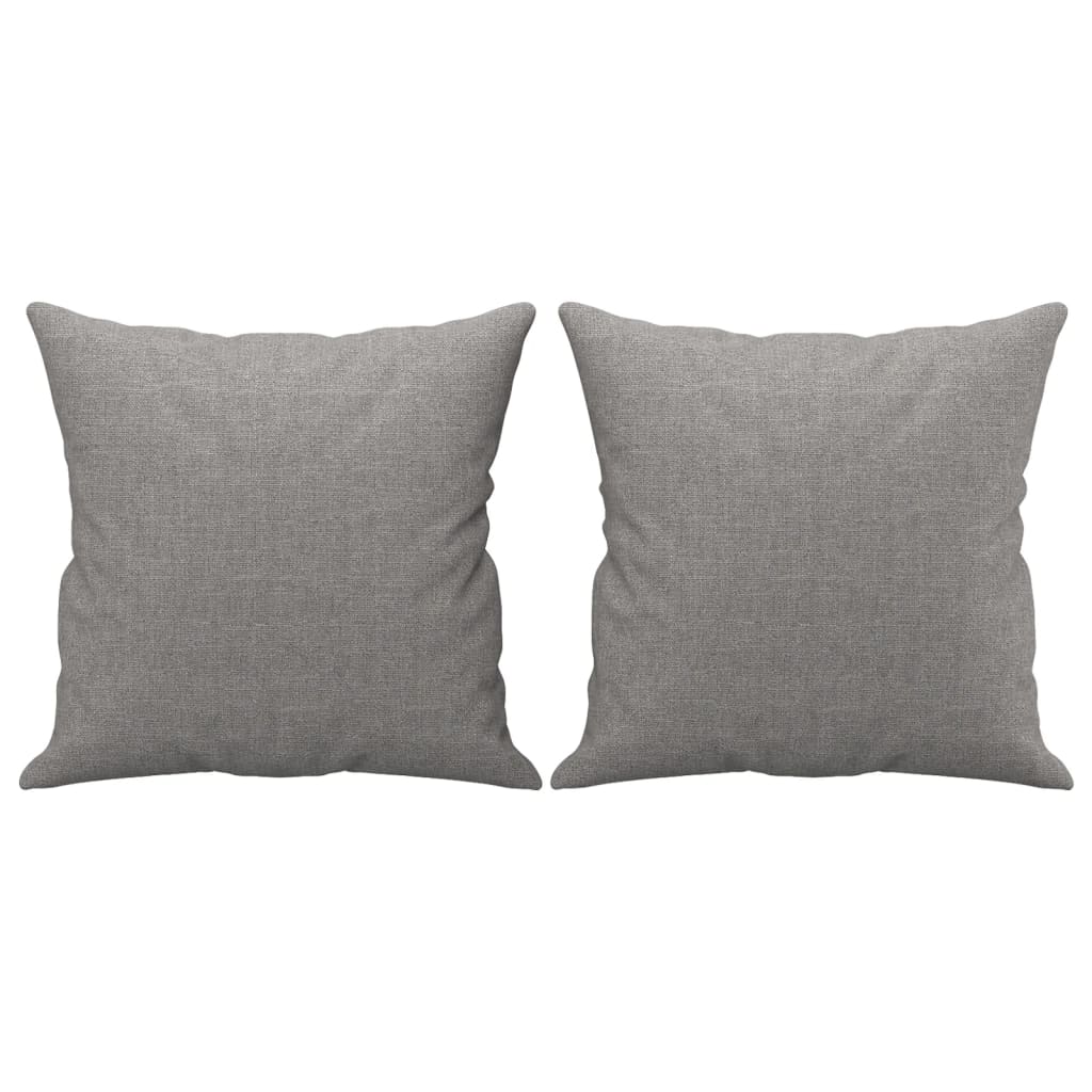 Zierkissen 2 Stk. Hellgrau 40x40 cm Stoff - Pazzar.ch