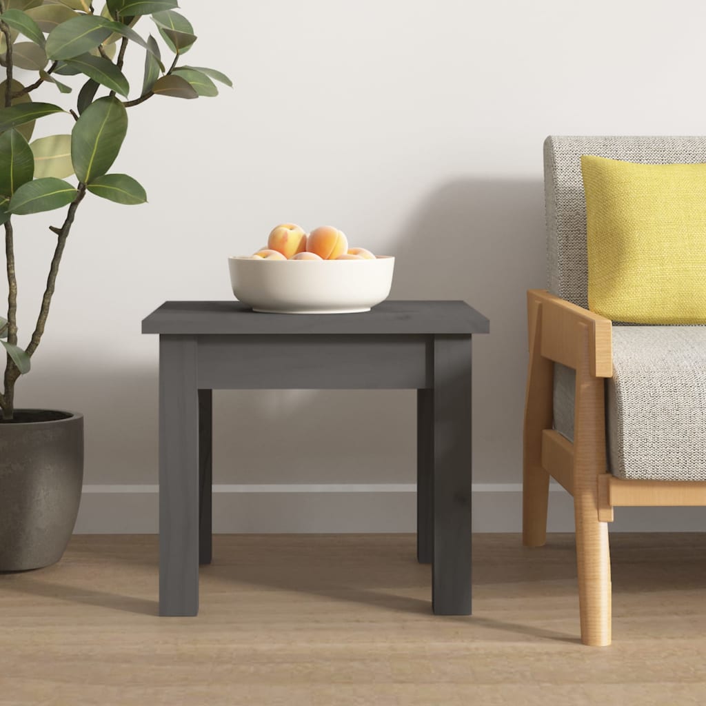 Couchtisch Grau 35x35x30 cm Massivholz Kiefer - Pazzar.ch