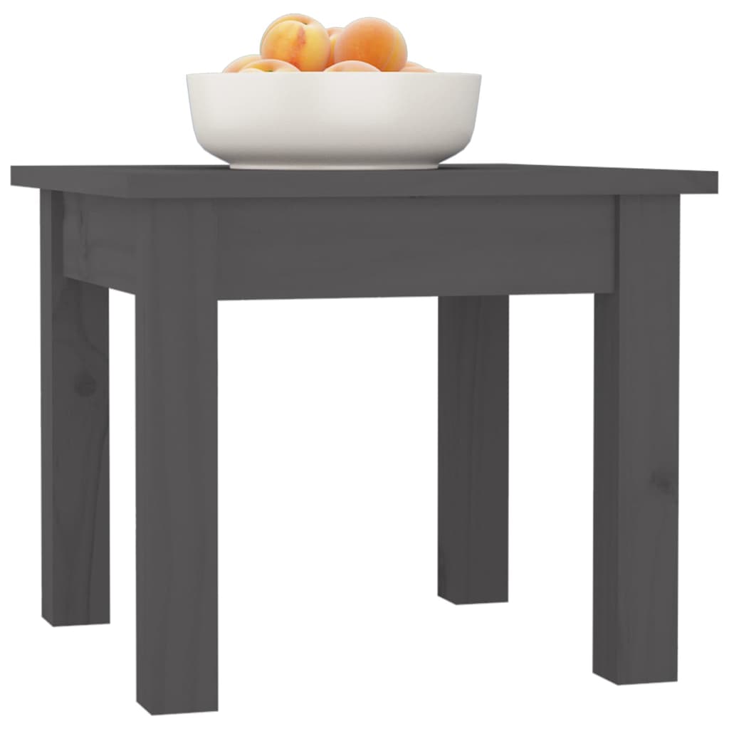 Couchtisch Grau 35x35x30 cm Massivholz Kiefer - Pazzar.ch