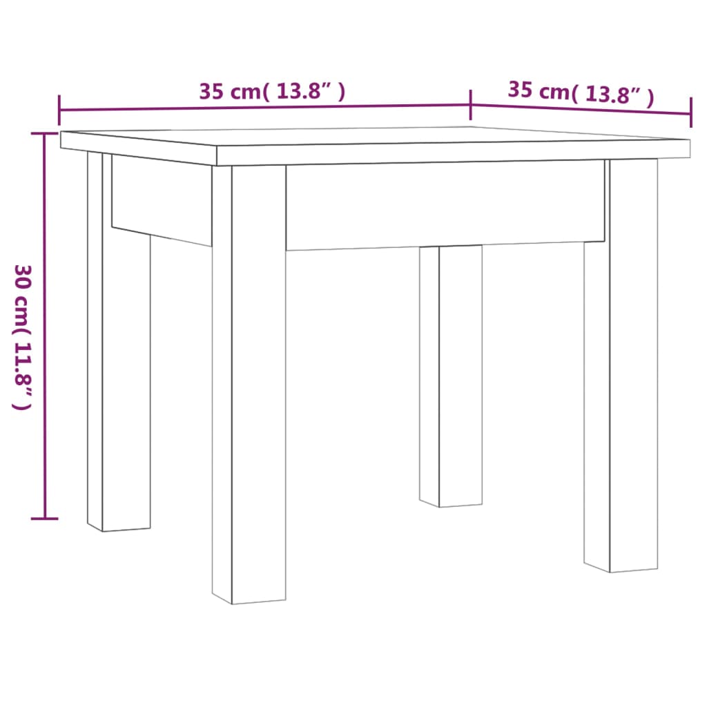Couchtisch Honigbraun 35x35x30 cm Massivholz Kiefer - Pazzar.ch