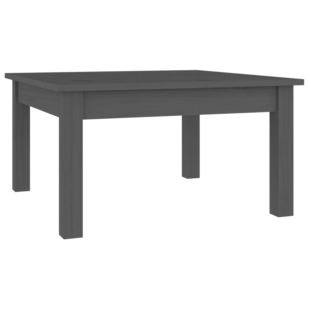 Couchtisch Grau 55x55x30 cm Massivholz Kiefer - Pazzar.ch