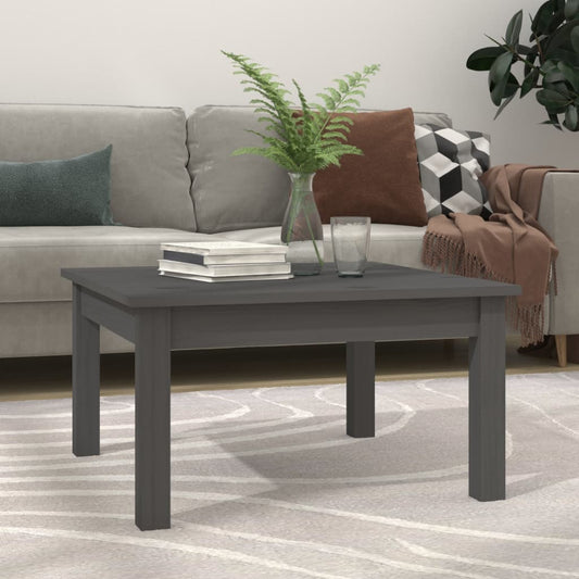Couchtisch Grau 55x55x30 cm Massivholz Kiefer - Pazzar.ch