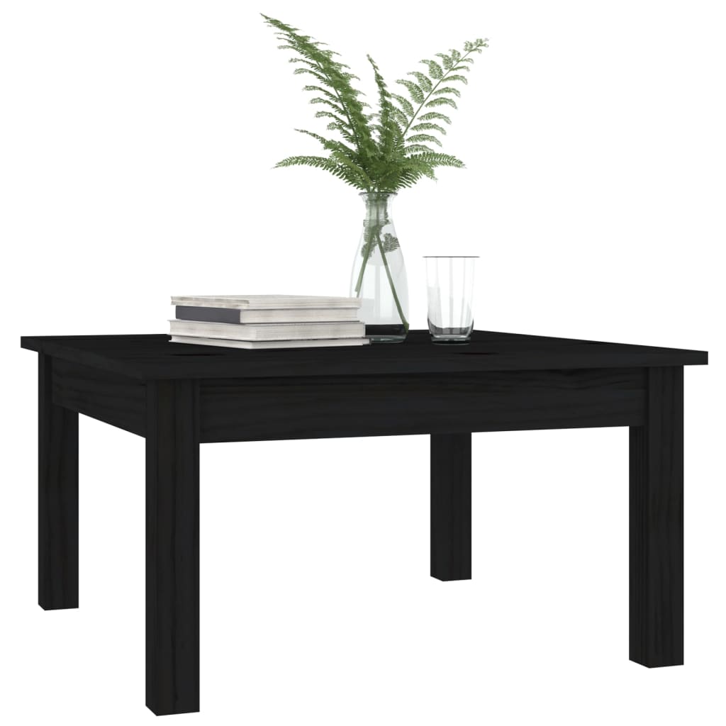 Couchtisch Schwarz 55x55x30 cm Massivholz Kiefer - Pazzar.ch
