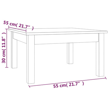 Couchtisch Schwarz 55x55x30 cm Massivholz Kiefer - Pazzar.ch