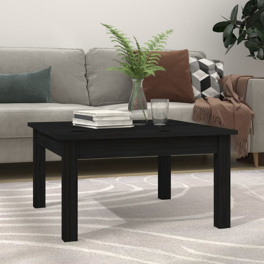 Couchtisch Schwarz 55x55x30 cm Massivholz Kiefer - Pazzar.ch
