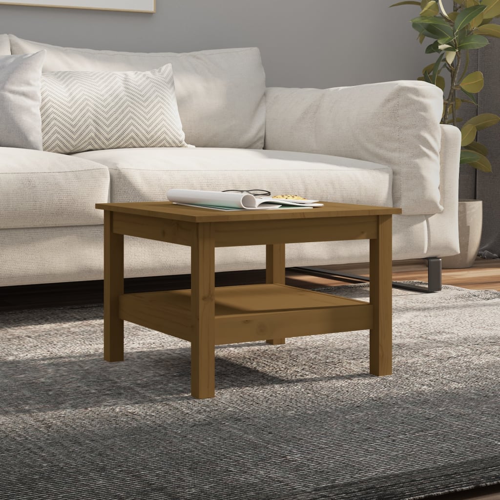 Couchtisch Honigbraun 55x55x40 cm Massivholz Kiefer - Pazzar.ch