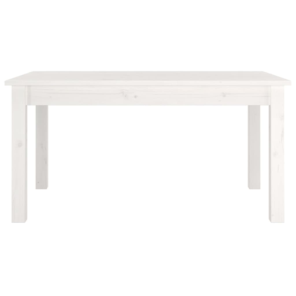 Couchtisch Weiß 80x50x40 cm Massivholz Kiefer