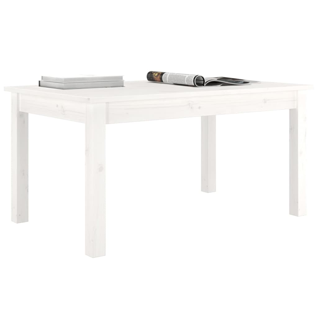 Couchtisch Weiß 80x50x40 cm Massivholz Kiefer - Pazzar.ch