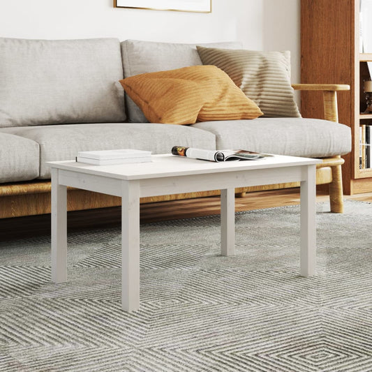 Couchtisch Weiß 80x50x40 cm Massivholz Kiefer - Pazzar.ch