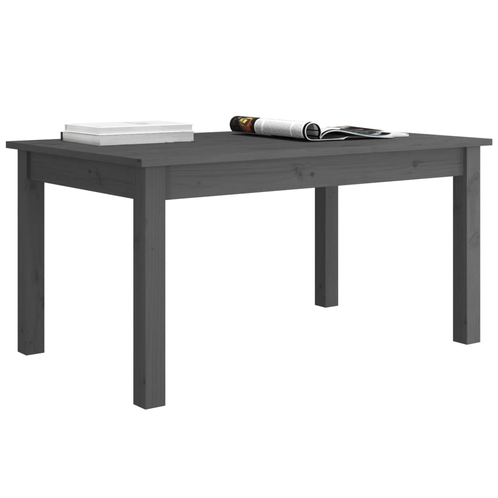 Couchtisch Grau 80x50x40 cm Massivholz Kiefer - Pazzar.ch