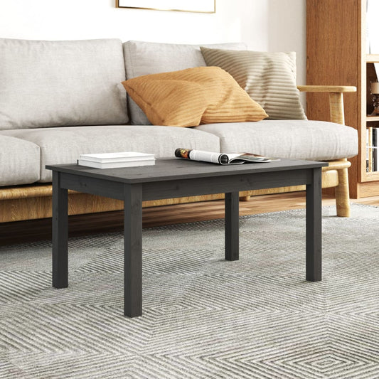 Couchtisch Grau 80x50x40 cm Massivholz Kiefer - Pazzar.ch