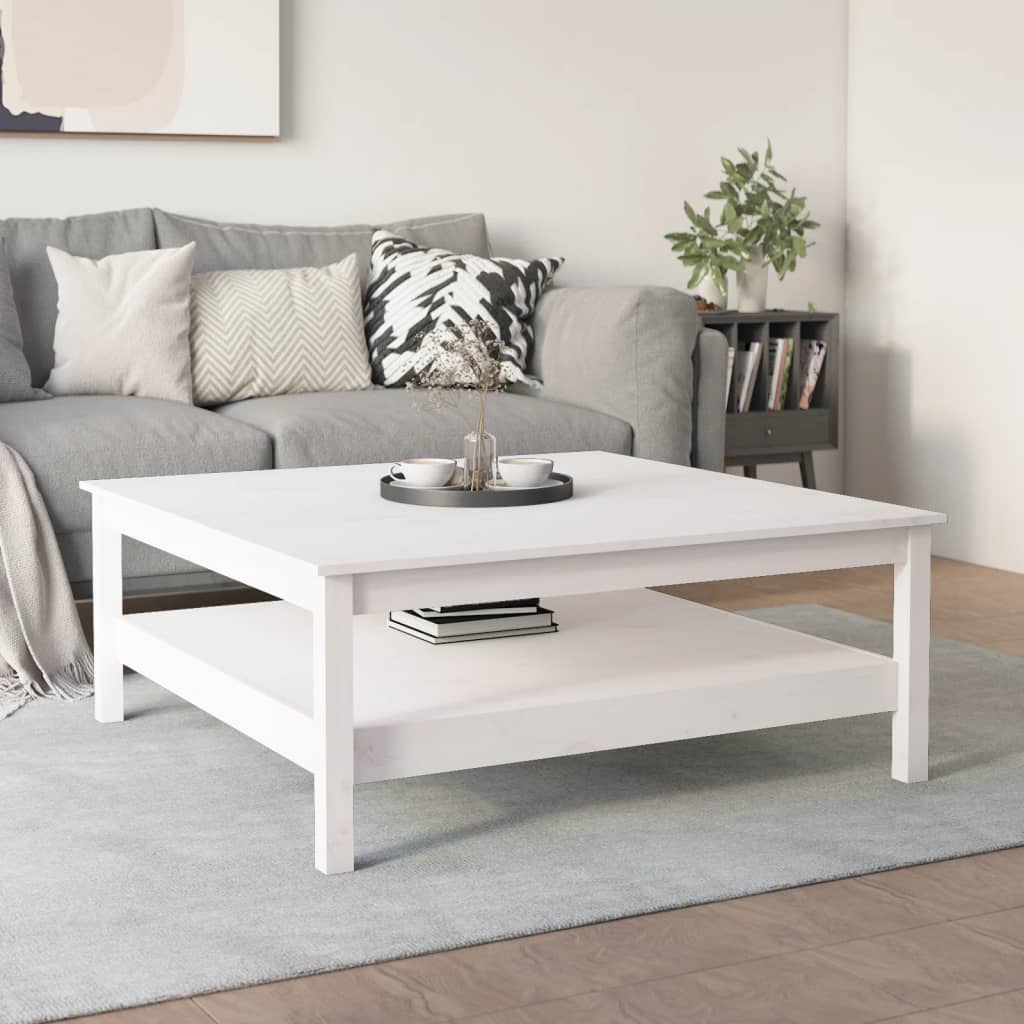 Couchtisch Weiß 100x100x40 cm Massivholz Kiefer - Pazzar.ch