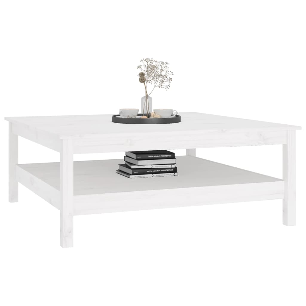 Couchtisch Weiß 100x100x40 cm Massivholz Kiefer - Pazzar.ch