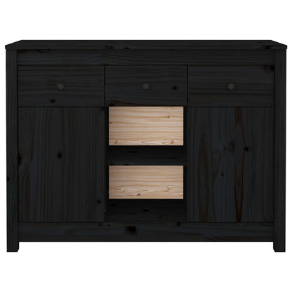 Sideboard Schwarz 100x35x74,5 cm Massivholz Kiefer - Pazzar.ch