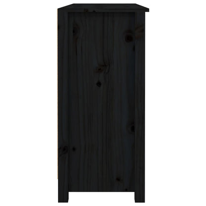 Sideboard Schwarz 100x35x74,5 cm Massivholz Kiefer - Pazzar.ch