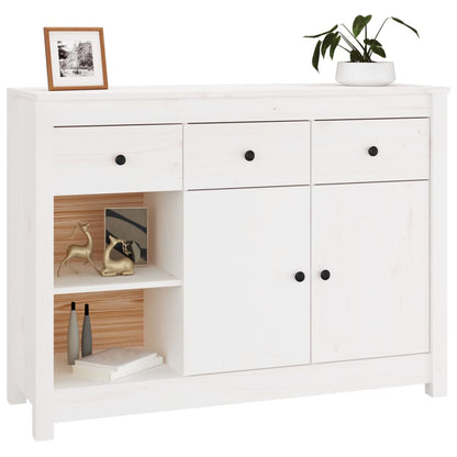Sideboard Weiß 100x35x74 cm Massivholz Kiefer - Pazzar.ch