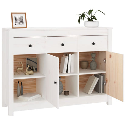 Sideboard Weiß 100x35x74 cm Massivholz Kiefer - Pazzar.ch