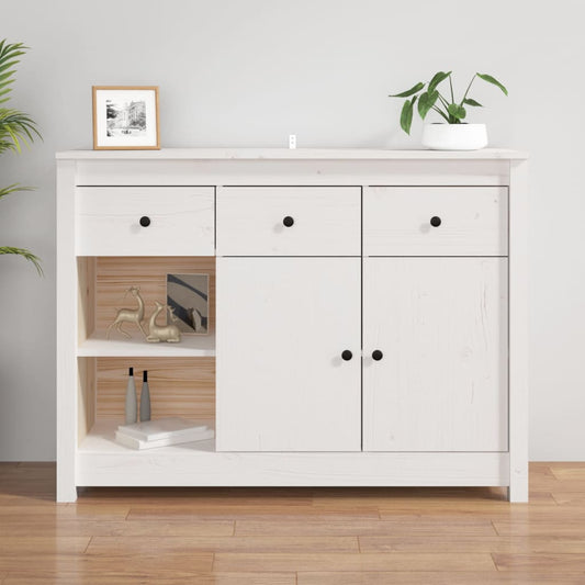 Sideboard Weiß 100x35x74 cm Massivholz Kiefer - Pazzar.ch