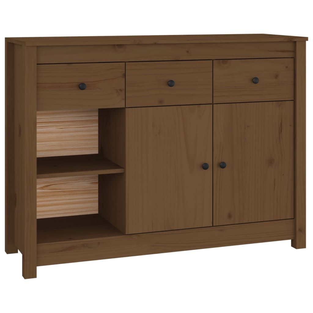 Sideboard Honigbraun 100x35x74 cm Massivholz Kiefer - Pazzar.ch