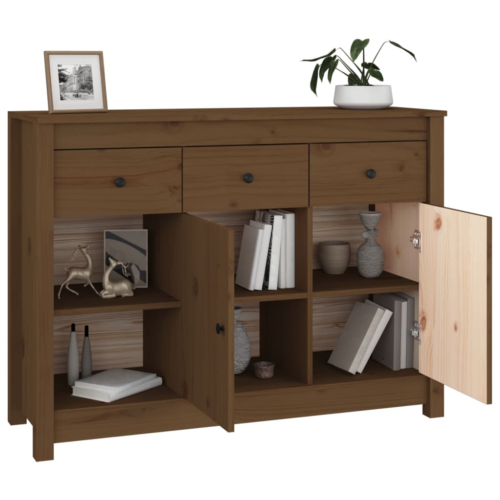 Sideboard Honigbraun 100x35x74 cm Massivholz Kiefer - Pazzar.ch
