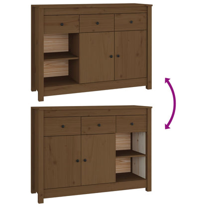 Sideboard Honigbraun 100x35x74 cm Massivholz Kiefer - Pazzar.ch