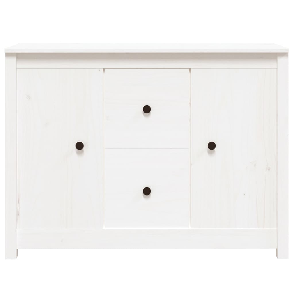 Sideboard Weiß 100x35x74 cm Massivholz Kiefer - Pazzar.ch