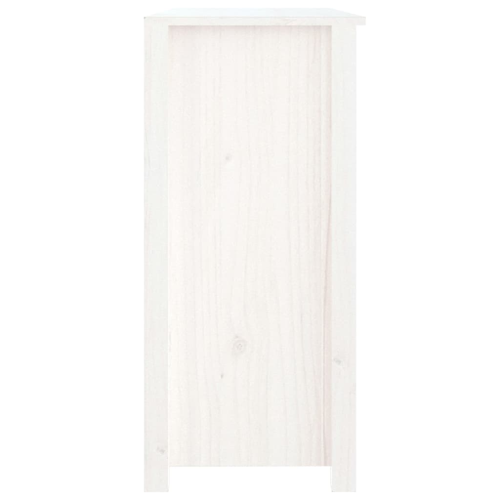 Sideboard Weiß 100x35x74 cm Massivholz Kiefer - Pazzar.ch