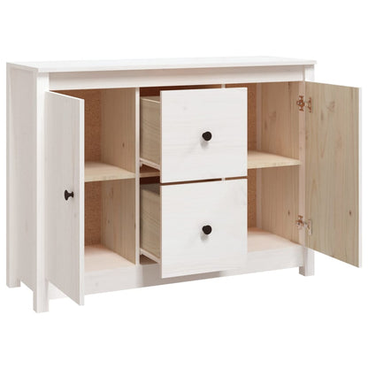 Sideboard Weiß 100x35x74 cm Massivholz Kiefer - Pazzar.ch