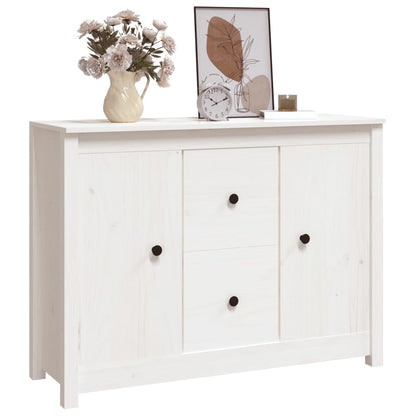 Sideboard Weiß 100x35x74 cm Massivholz Kiefer - Pazzar.ch