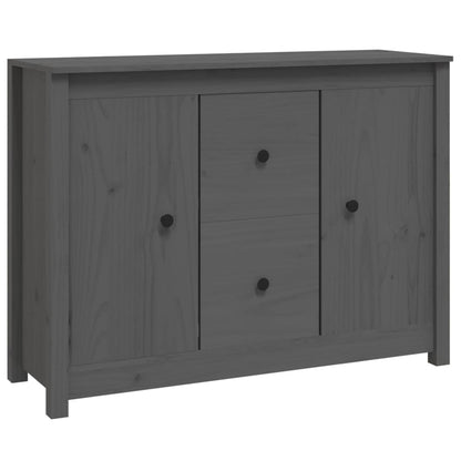 Sideboard Grau 100x35x74 cm Massivholz Kiefer - Pazzar.ch