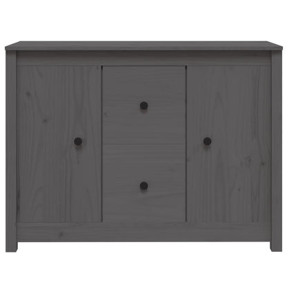 Sideboard Grau 100x35x74 cm Massivholz Kiefer - Pazzar.ch