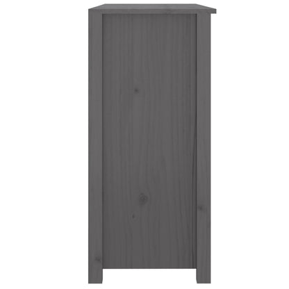 Sideboard Grau 100x35x74 cm Massivholz Kiefer - Pazzar.ch