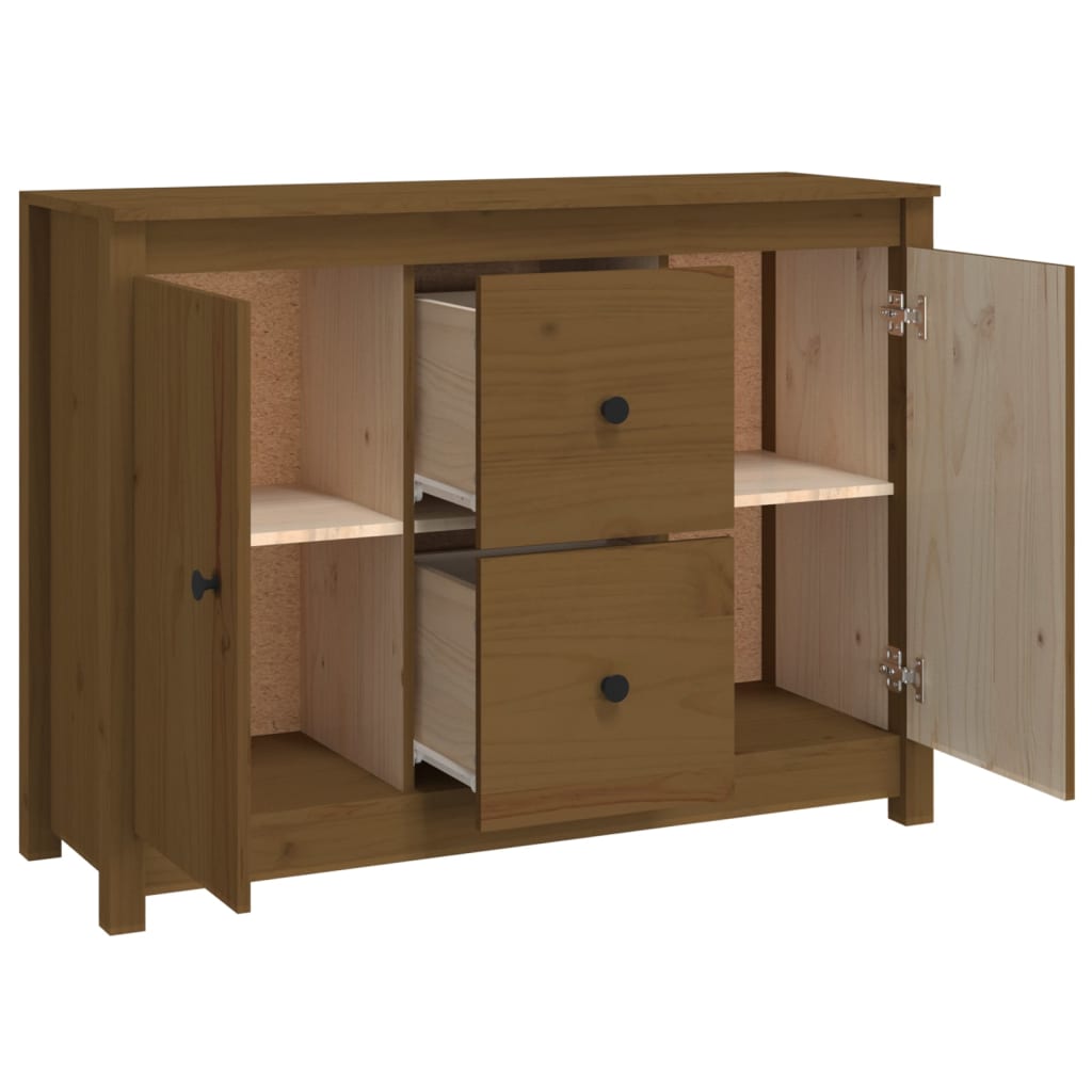 Sideboard Honigbraun 100x35x74 cm Massivholz Kiefer - Pazzar.ch