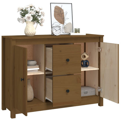 Sideboard Honigbraun 100x35x74 cm Massivholz Kiefer - Pazzar.ch