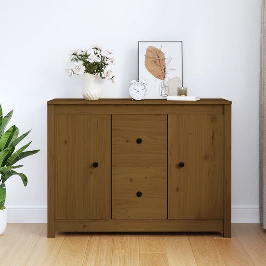 Sideboard Honigbraun 100x35x74 cm Massivholz Kiefer - Pazzar.ch