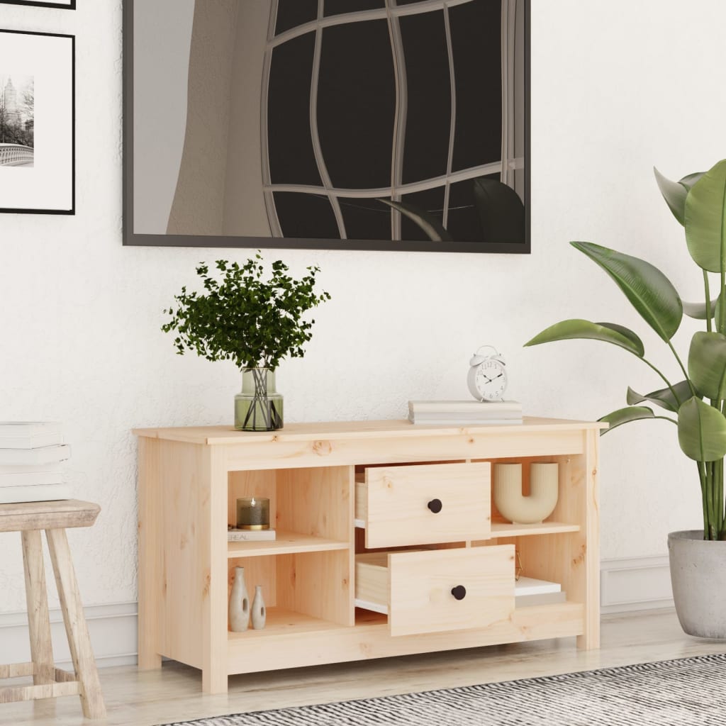 TV-Schrank 103x36,5x52 cm Massivholz Kiefer - Pazzar.ch