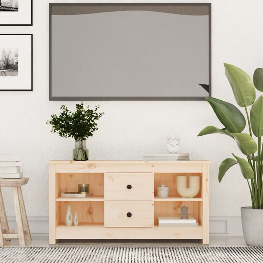 TV-Schrank 103x36,5x52 cm Massivholz Kiefer - Pazzar.ch