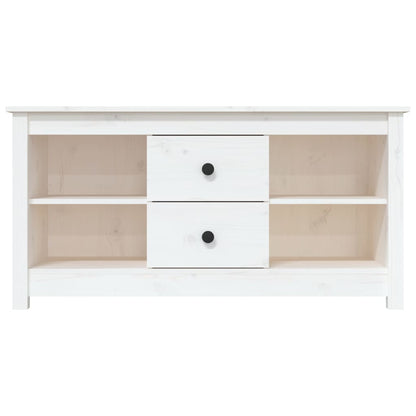TV-Schrank Weiß 103x36,5x52 cm Massivholz Kiefer - Pazzar.ch