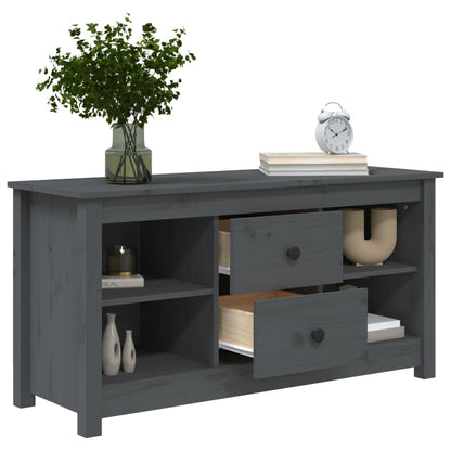 TV-Schrank Grau 103x36,5x52 cm Massivholz Kiefer - Pazzar.ch