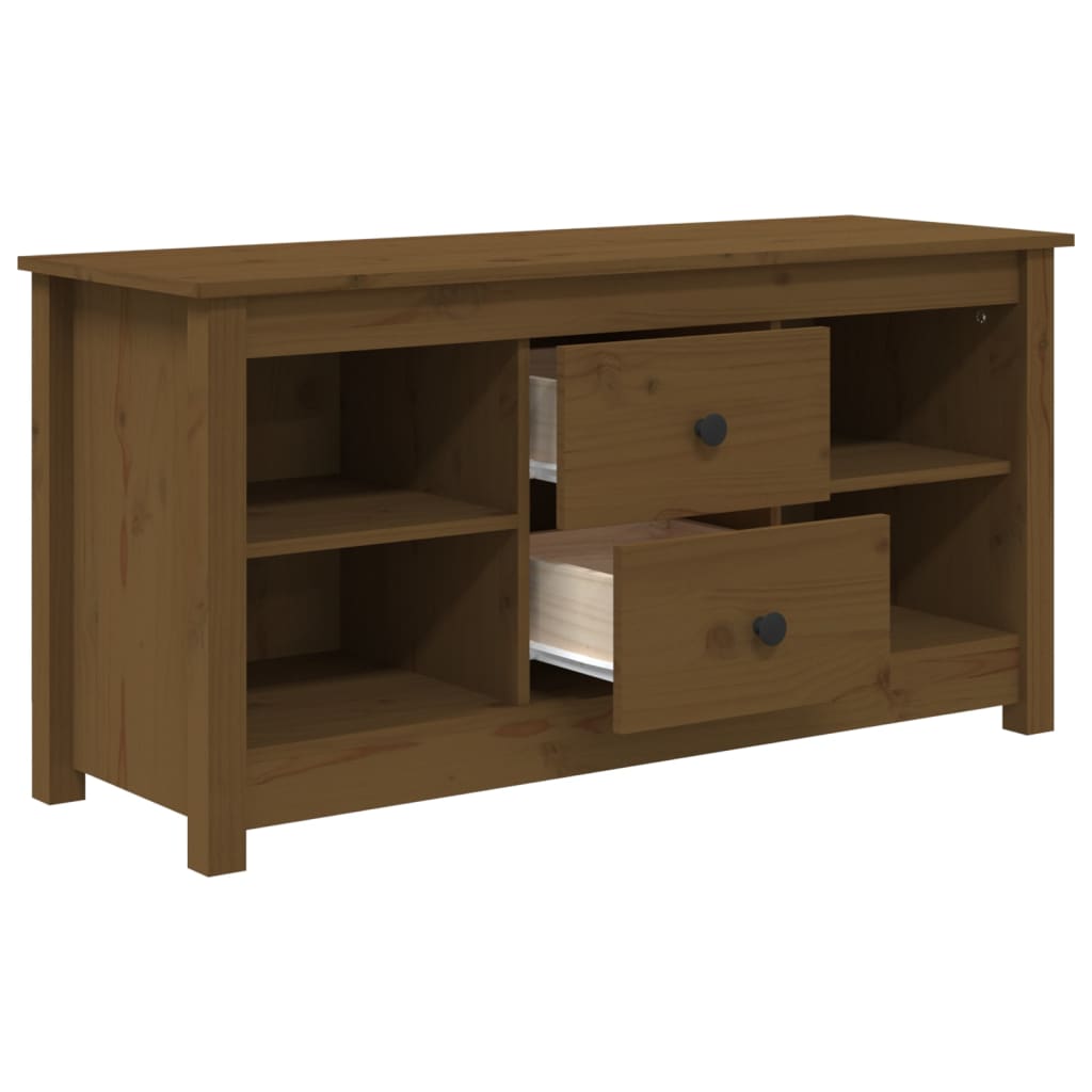 TV-Schrank Honigbraun 103x36,5x52 cm Massivholz Kiefer - Pazzar.ch