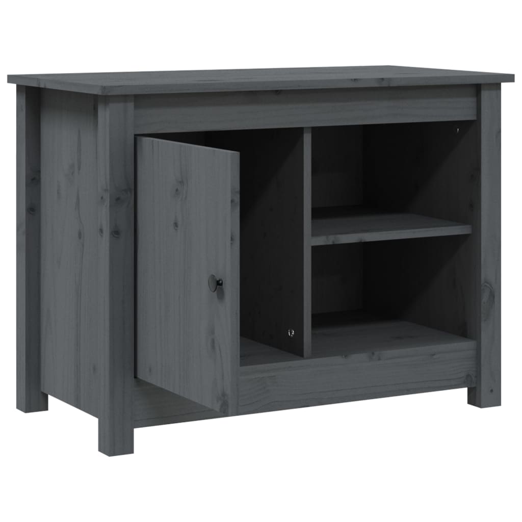 TV-Schrank Grau 70x36,5x52 cm Massivholz Kiefer - Pazzar.ch