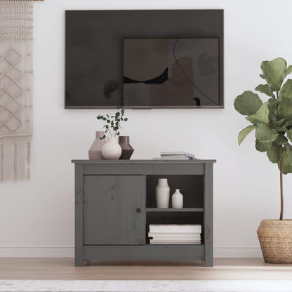 TV-Schrank Grau 70x36,5x52 cm Massivholz Kiefer - Pazzar.ch