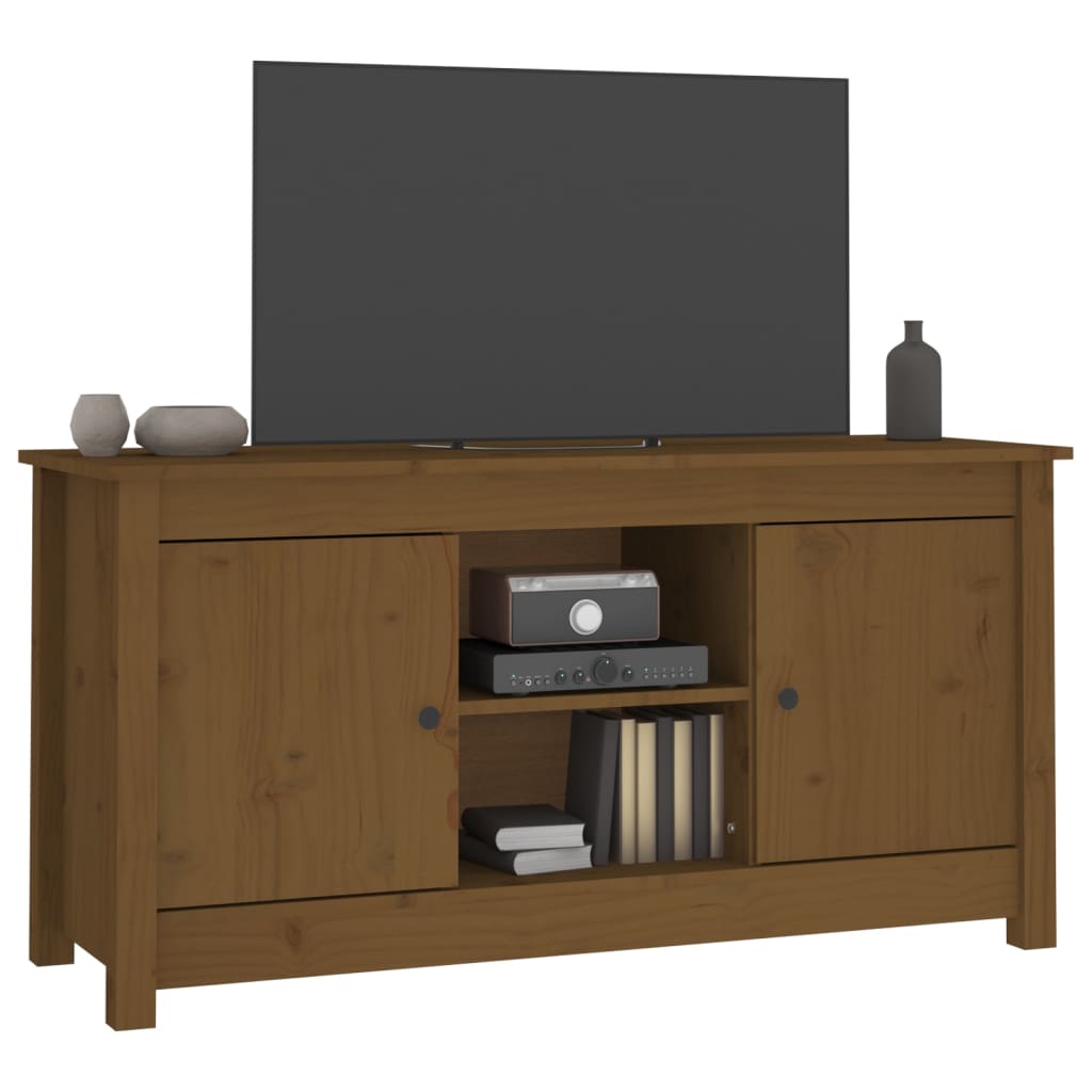 TV-Schrank Honigbraun 103x36,5x52 cm Massivholz Kiefer - Pazzar.ch