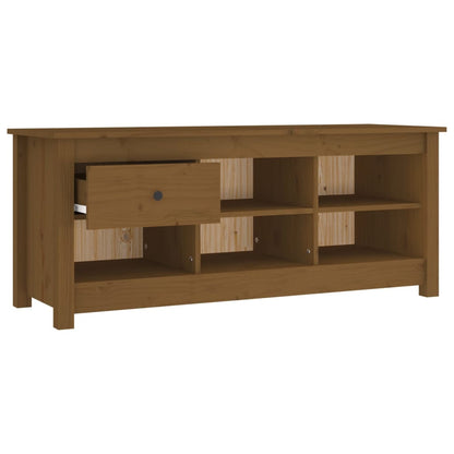 Schuhschrank Honigbraun 110x38x45,5 cm Massivholz Kiefer - Pazzar.ch