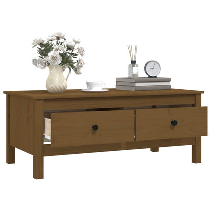 Couchtisch Honigbraun 100x50x40 cm Massivholz Kiefer - Pazzar.ch